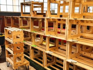 Royal Oak Antiques Market: The People Behind a Sunday Tradition 8 Handmade unfinished wooden record crates displayed by LChristian Crates in Royal Oak